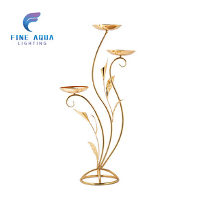 Soporte de flores de boda chapado en oro, centro de mesa alto de Metal, jarrones geométricos para mesa, soporte de exhibición Floral, arreglo de boda - Product Image 5