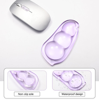 Repose-poignet créatif en silicone transparent en forme de pois, mini coussin antidérapant mignon pour souris, support de main étanche pour bureau