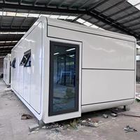 Maison de conteneur modulaire de luxe préfabriquée, type capsule, moderne, pour l'extérieur, style cabane Apple, mobile