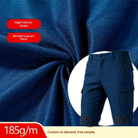 Tissu brodé tricoté en mélange polyester-coton teint, résistant à l'abrasion, poids moyen, pour vêtements de sport d'extérieur filles et garçons