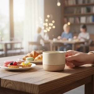 Mug à café en céramique avec logo personnalisé 230 ml Tasse à thé en <span class=keywords><strong>poterie</strong></span> vintage Faite à la main Sans poignée Tasse à expresso pour café - Product Image 5