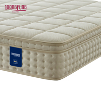 Matelas hybride entièrement amovible LOONGFUNG personnalisable, emballé sous vide, ressorts ensachés, mousse au charbon de bambou pour la maison et l'hôtel