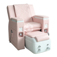 2023 rose vif ongles pédicure chaise canapé avec main Spa bol Massage pied Spa chaises pour beauté ongles Massage boutique
