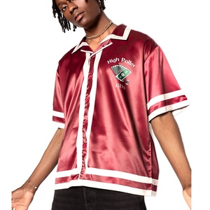 Camicia in Seta Streetwear Personalizzata per <span class=keywords><strong>Uomo</strong></span>, Camicia di Lusso, Nuovo <span class=keywords><strong>Stile</strong></span> in Raso - Product Image 2