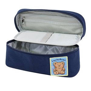 Trousse à crayons bleue avec fermeture éclair, format A5, pour l'école ou le bureau - Product Image 5