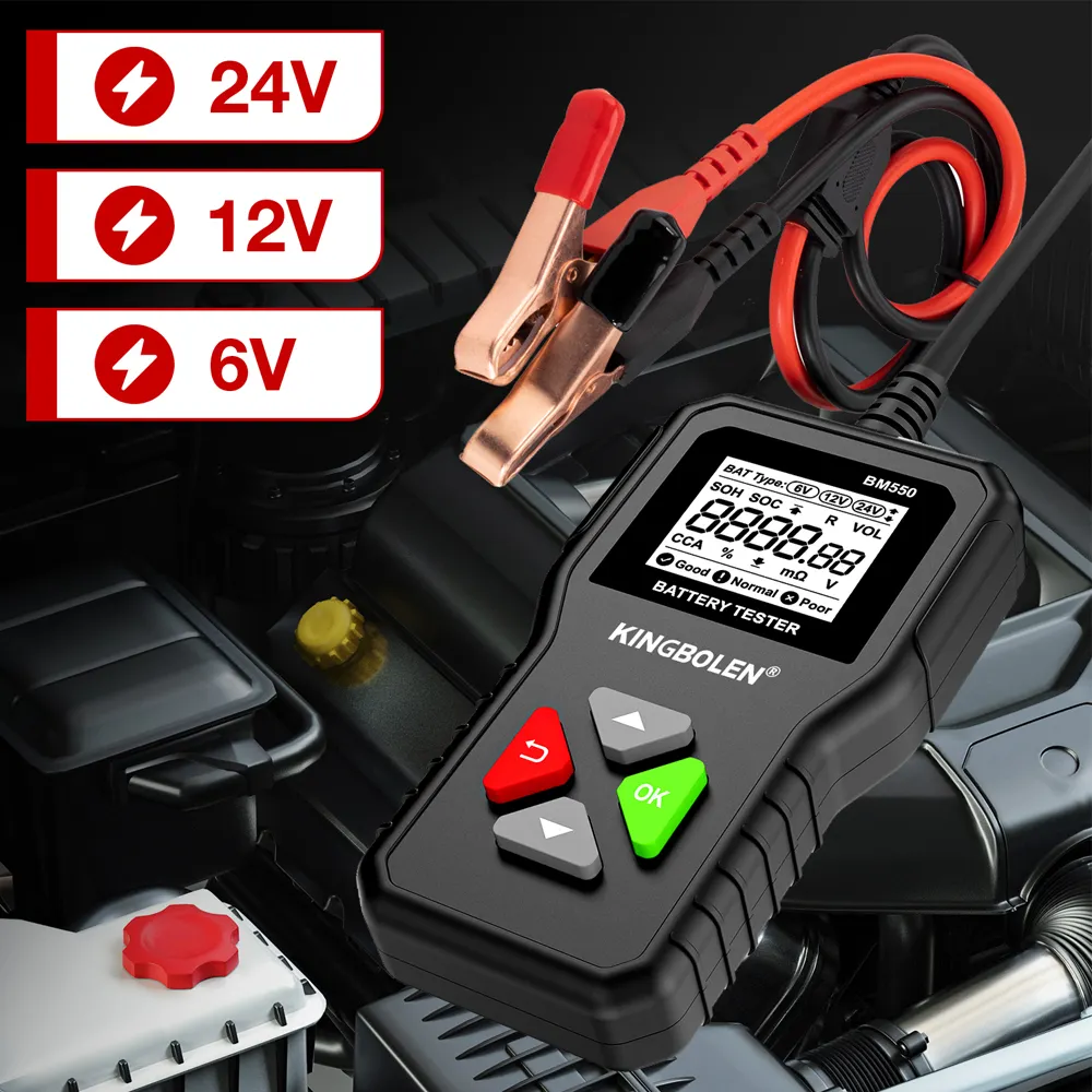 Bm550 Auto Batterij Tester 6V 12V 24V 100-2000 Cca Batterij Diagnostische Auto Batterij Analyzer Auto Obd Scanner Obd2