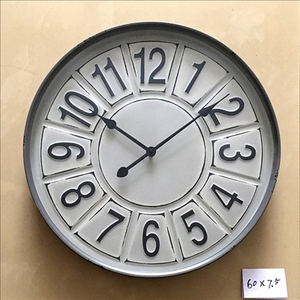 Horloge murale promotionnelle rustique vintage en fer, affichage à quartz simple face, aiguilles, style nature morte, antique, pour salon - Product Image 1