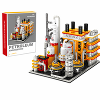 Set de Bloques de Construcción de Ingeniería Petrolera, 734 Piezas, Juguete de Construcción STEM, Kit de Modelo de Refinería de Petróleo, Ladrillos de Construcción Educativos DIY