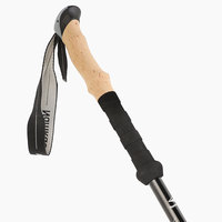 Bâton de randonnée léger vintage en EVA pliable télescopique en alliage d'aluminium, canne de trekking à 3 sections, longueur réglable 63-135 cm