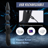 SacKnove New Silicone 10 Frequenz starke elektrische vibrierende Anal Pull Perlen Dilator Hinterhof Hintern Sexspielzeug Anal Vibrator