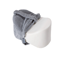 Coussin de genou en mousse à mémoire de forme 100 % polyester avec sangle élastique pour dormeurs latéraux, coussin ergonomique de soutien des jambes pour soulager les hanches