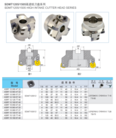 Série de têtes de coupe à alimentation élevée ASRF SDMT1205/1505, fraise à face indexable pour plaquettes SDMT120512 SDMT150512