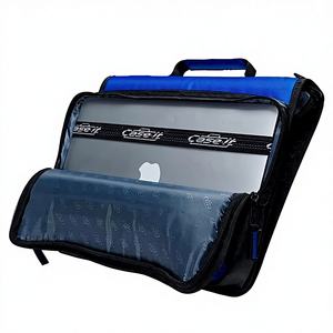 Sac de voyage de luxe gris pour ordinateur portable Case-it en polyester, sacoche d'affaires pour homme avec fermeture éclair et compartiment pour documents - Product Image 1