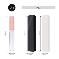 Valentijnsdag Glitter Deksel Elegante Transparante Lipgloss Olieverzorging Tint Aanpasbare Bedrukking 10ml Helder Wit/Zwarte Verpakking