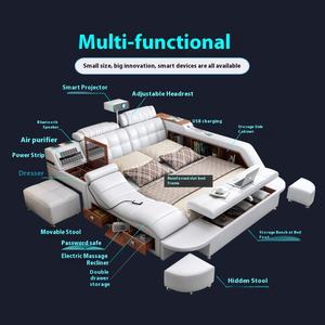 <span class=keywords><strong>Cama</strong></span> Inteligente Innovadora de Alta Calidad, <span class=keywords><strong>Cama</strong></span> Tapizada Avanzada con Purificador de Aire y Carga USB para la Comodidad del Dormitorio - Product Image 4