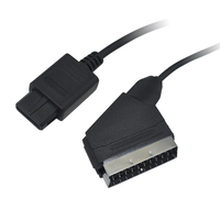 Câble AV SCART RGB de 1,8 m pour console de jeu Nintendo NES N64 SNES Gamecube NGC NTSC avec gaine en PVC