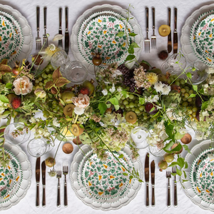 New Design Fine Bone China Green Floral Plate <b>Set</b> Luxury Dinner <b>Set</b> Wedding Ceramic <b>Dinnerware</b> <b>Set</b> - Product Image 4