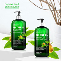 Mokeru 500 Ml Sampo Rambut Berkualitas Tinggi Berbahan Biji Teh Anti-Ketombe Bebas Sulfat dengan Minyak Tea Tree