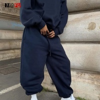 Setelan Training Berkualitas Tinggi untuk Pria Y2k Oem Custom Oversized Unisex Pullover Joggers Set Pria Heavyweight Baggy Dua Potong Hoodie Pria