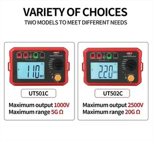 Medidor de Resistencia de Aislamiento UNI-T UT501C UT502C, Ohmímetro Profesional de 1000V 2500V, Voltímetro Digital - Product Image 1