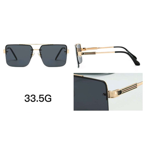 Gafas de <span class=keywords><strong>Sol</strong></span> de Alta Calidad, Marca de Moda de Lujo, Montura Metálica, Logotipo Personalizado, Corte para Mujer y Hombre, Protección UV 2025 - Product Image 2