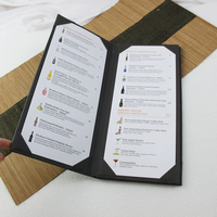 Porte-menu en cuir sur mesure A4 A5 A6, porte-menu de table de restaurant, porte-menu d'hôtel, bar, salon, école, porte-certificat en cuir