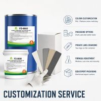 Colle adhésive silicone structurelle bicomposante FEIDUHOME FD-8000 pour usage en construction, résistante aux UV et aux hautes températures