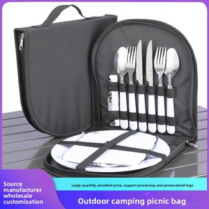 Juego de bolsas de almacenamiento para utensilios de cocina para acampar al aire libre, estilo japonés, cuchillo, tenedor, cuchara, tela <span class=keywords><strong>Oxford</strong></span> portátil para pícnic familiar al aire libre - Product Image 5