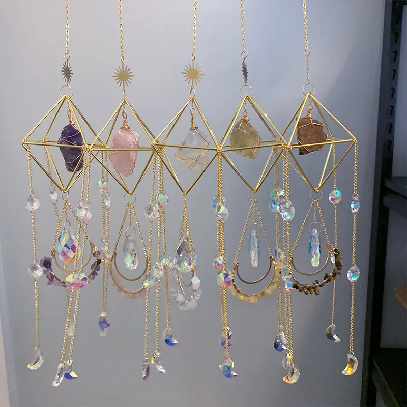 Wholesale high quality natural crystal sun catcher crystal sun catchers hanging suncatche for decoration