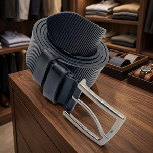 Ceinture décontractée pour homme BS INTERNATIONAL en cuir de vachette écologique, personnalisable, avec boucle ardillon en acier de 3,8 cm – Vente chaude - Product Image 1