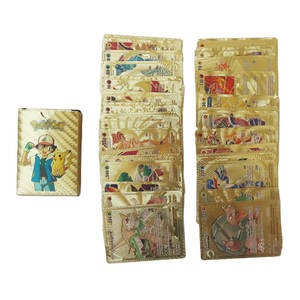 Wholesale Cartoon Game <strong>Gold</strong> Foil <strong>Card</strong> 55pcs/Box <strong>Pokemoned</strong> Collectible <strong>Trading</strong> <strong>Cards</strong> Pantone Colors Customized Logo Cardboard - Product Image 3
