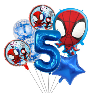 7 pz/set supereroe <span class=keywords><strong>Spiderman</strong></span> palloncino Film in alluminio 32 pollici Baby Shower decorazione bambini festa di compleanno giocattolo - Product Image 4