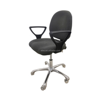 Chaise de laboratoire ESD en tissu gris personnalisable, ergonomique, pivotante, réglable en hauteur avec repose-pieds, antistatique pour salle blanche et atelier