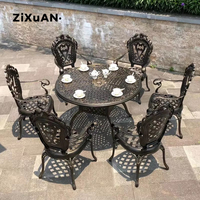 Terrasse extérieure jardin en fonte d'aluminium chaises et tables chaise de cour maison dernier étage balcon tables et chaises extérieures