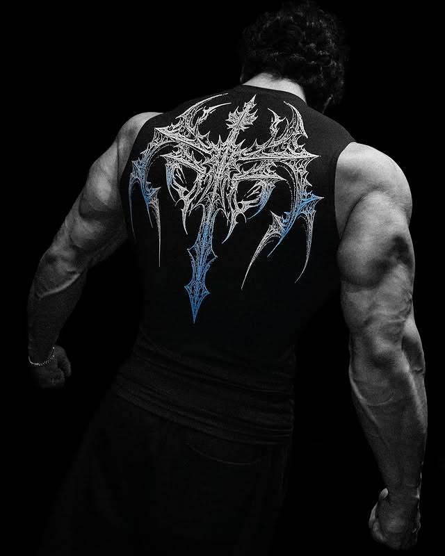 Black blue tomahawk vest