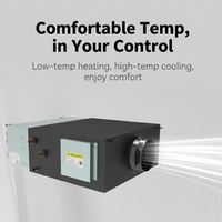 Système de ventilation d'air frais à pompe à chaleur HP-ERV en acier galvanisé monté au plafond, déshumidification, refroidissement, purification
