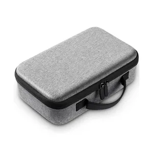 Microfone durável carregando saco Wired Zipper impermeável Mic armazenamento personalizado cinza EVA Case