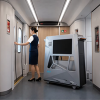 Carrito Inteligente para Trenes de Alta Velocidad con Pantalla Táctil para Pedidos y Entrega Autónoma de Pasajeros