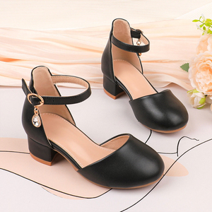 Nouvelles chaussures de princesse pour filles 2025 avec talons pour enfants, chaussures Mary Jane pour la danse des enfants - Product Image 1