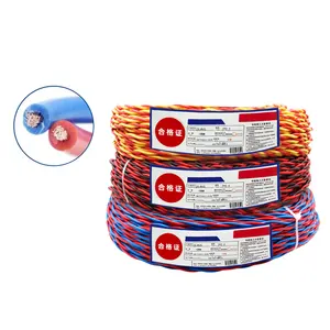 Cable de alarma de incendio de 1,5mm y 2 núcleos, Cable de par trenzado de Pvc, Cable Rvs Flexible de 2,5mm, 4mm, 6mm, 10mm