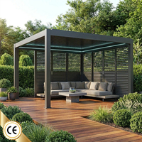 Pergola en aluminium thermolaqué avec lames orientables pour un espace de vie extérieur moderne, idéale pour la cour et la terrasse, design écologique