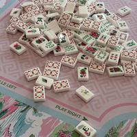 Juego de Mahjong Americano Tropical Rainforest, 160 Fichas Acrílicas Premium con Tapete a Juego, Empaque de Lujo y Stock al por Mayor