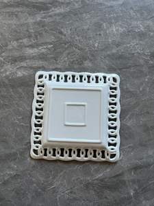 Ensemble de vaisselle en céramique pour mariage Collection complète <span class=keywords><strong>blanche</strong></span> <span class=keywords><strong>creuse</strong></span> pour décoration de fêtes et d'événements Assiettes à dîner carrées avec chargeur - Product Image 4