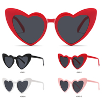 CONCHEN 2025 vente en gros fête adulte mode rétro lunettes de soleil coloré mariage impression logo personnalisé rouge en forme de coeur lunettes de soleil