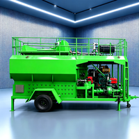 Hydroseeder 3000L pour la végétalisation des pentes montagneuses avec canon de pulvérisation longue portée jusqu'à 85 mètres