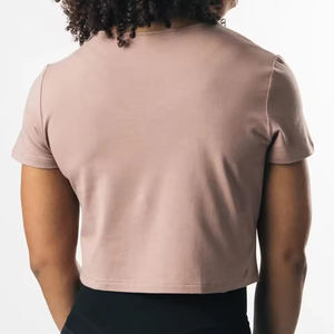 El último diseño de las mujeres Slim Fit básico en blanco Crop Camisetas para la venta Mujeres Crop Tops en todos los colores y tamaños - Product Image 6