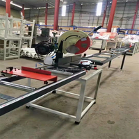 Sierra de mesa giratoria 305, sierra de doble inglete, máquina circular para fabricación de ventanas y puertas de aluminio