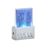 Lumières LED RGB, enfichable, capteur de luminosité automatique, horloge numérique, projecteur, lampe de nuit pour chambre d'enfant, AC