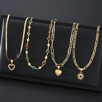 RINHOO Ensemble de colliers vintage en métal avec pendentif croix, style bohème, couleur or, perles, pour femmes, usage quotidien, vacances, rendez-vous galants