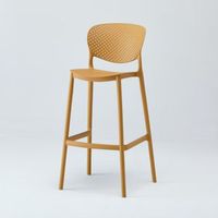 Chaises de bar empilables en plastique PP de couleur, pour cuisine, bar, boutique, vente directe d'usine